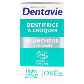 Dentavie Dentifrice à Croquer Blancheur Bicarbonate Bio 60 Tablets