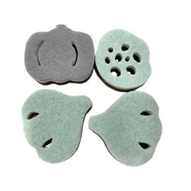 4 Pieces Fruit Shape Kitchen Cleaning Sponge Double-Sided Multi-Use Scrub Sponge Dish Sponge for Heavy Duty Scouring Pads Kitchen Furniture Dish Bathroom (Fruit-Shaped sponges)