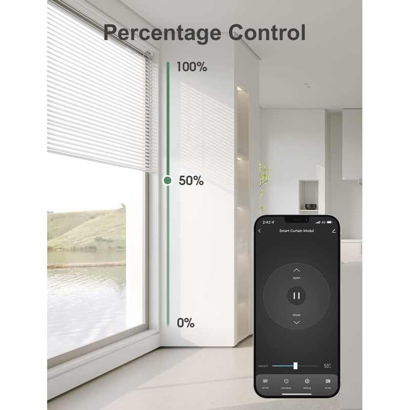 Maxcio WiFi Shutter Switch with Percentage Function, Maxcio Smart Blind