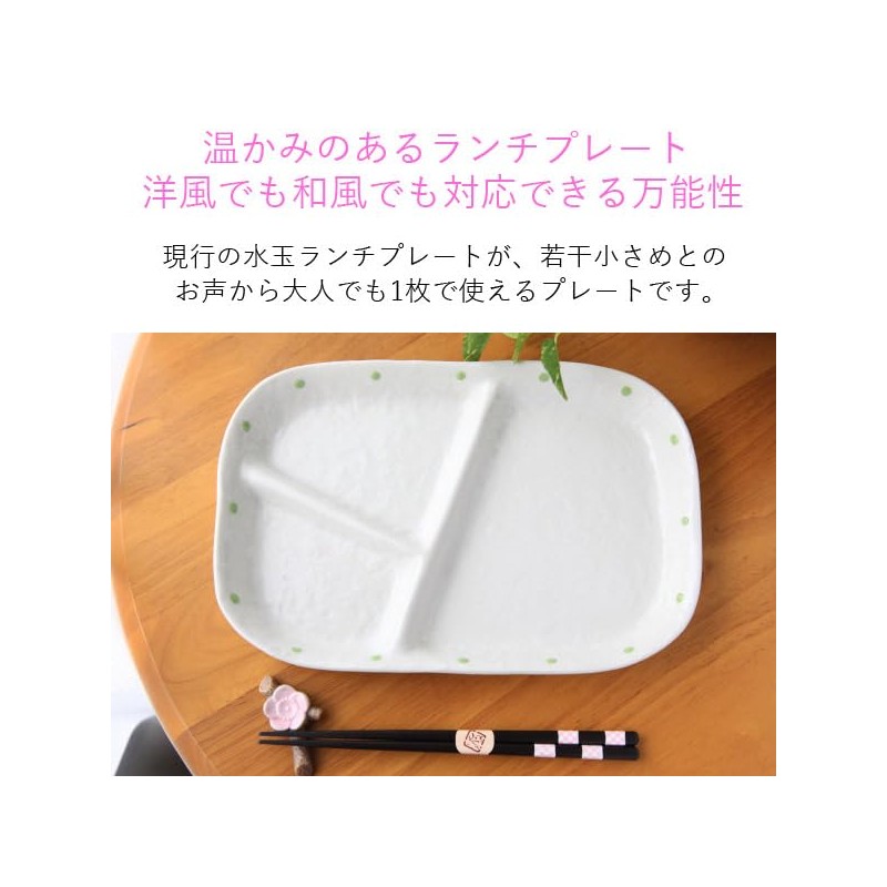 Divider Plate, Polka Dot Lunch Plate, Large (Polka Dot), Pink,
