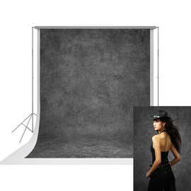 UrcTepics 6×8 ft Grey Vintage Photography Backdrops, Classic Abstract Texture Backdrop for Headshots and Portraits, Retro Photo Background for Studio and Events.
