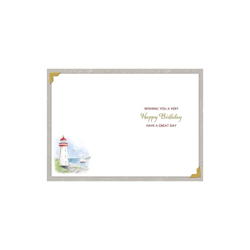 Piccadilly Greetings Birthday Card Uncle Lighthouse - 7 x 5