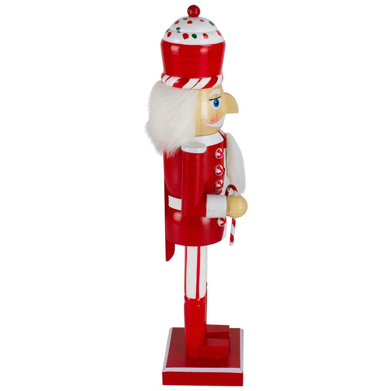 Northlight 14" Red and White Wooden Candy Cane King Christmas