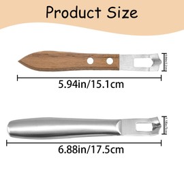 AddLotLot 3 PCS Cocktail Channel Carving Knife Walnut Wood Handle Fruit and Vegetable Carving Tool V-Shaped Stainless Steel Blade, Garnish Citrus Zester for Decorating Cocktails, Desserts, and Salads