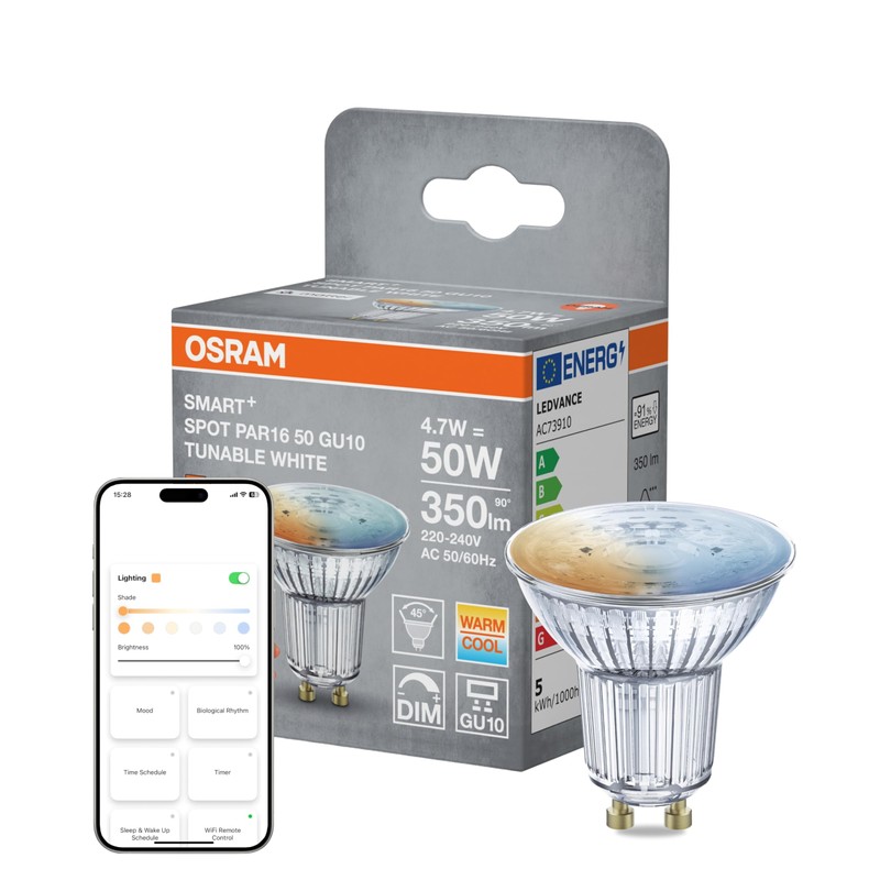 Osram Smart+ Matte Tunable White Spot from 2700 to 6500