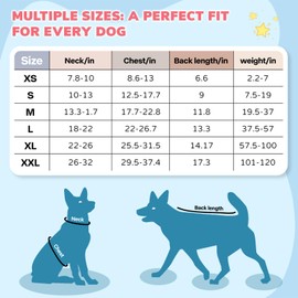 Jaynuier Dog Anxiety Relief Calming Vest, Vet Visits and Separation - Keep Pet Calm, Dog Jacket for Thunder, Fireworks, Anti Anxiety Vest for Dogs and Cat Body