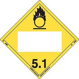 Labelmaster ZT6 Oxidizer Hazmat Placard, Blank, Tagboard (Pack of 25)