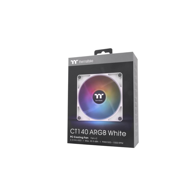 Thermaltake CT140 ARGB Sync PC Cooling Fan White | 2