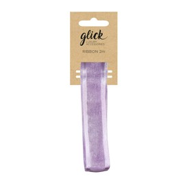 Glick Luxury Purple Lilac Satin Edge Ribbon for Gift Wrapping and Other Arts & Crafts, 2 Metres x 25 mm