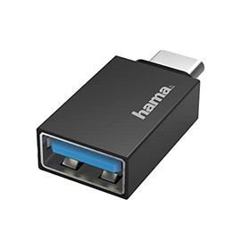 Hama USB OTG Adapter, USB C Male - USB A Female (Adapter for Connecting USB C Devices such as Tablet to e.g. Printer, USB-C to USB Adapter with Super Speed Data Transfer 5 Gbps, USB 3.2 Gen1)
