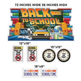 VictoryStore Welcome Back to School Yard Decorations, Large Back To School Yard Sign, 7 Yard Signs, Time for School Lawn Signs with Stakes