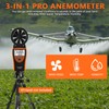GOYERRNES Handheld Anemometer for Wind Speed Temp Humidity, Digital Rechargeable