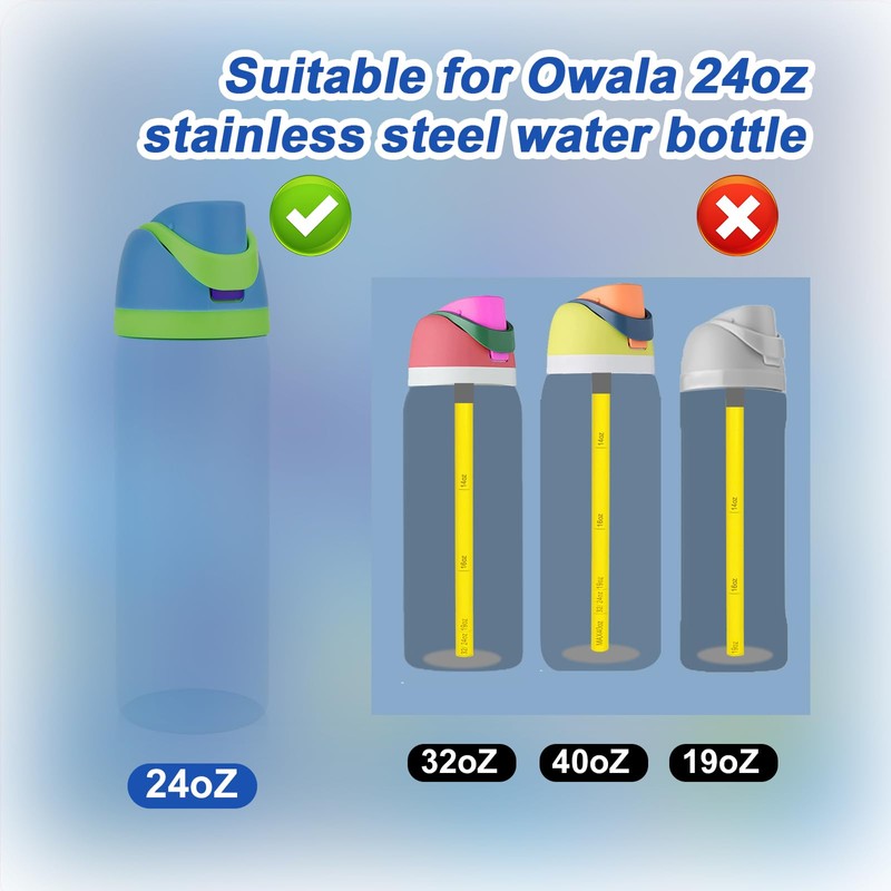 Lyreh 8pcs Straw Replacement, Hard Plastic Straight Water Bottle Straw