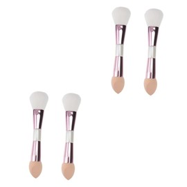 minkissy 2sets Makeup Tools Multifunctional Dual Ended Brush Face Blush Brush Sponge Ideal Present for Women 2pcs*2