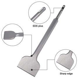flintronic Chisel for SDS Plus Bits, Wide Flat Chisel 75 x 280 x 17 mm, Hammer Drill Chisel, Tile Chisel for Masonry, Brick, Concrete, Floor Tiles, Artficial Stone, Ceramic Tile, Granite