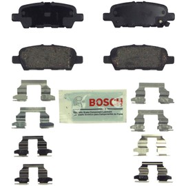 Bosch BE905H Blue Disc Brake Pad Set w/Hardware: Infiniti (EX, FX, G, JX, M, Mh, Q, QX); Nissan: Z, Altima, Juke, Leaf, Maxima, Murano, Pathfinder, Quest, Rogue, Sentra, X-Trail; Renault; Suzuki, Rear