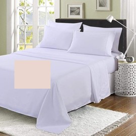 EMPEROR FLAT SHEET (120" X 112") OVER 20 COLOURS 300 Thread Count (Beige)