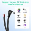 SinLoon 2 Pack 14AWG DC5521 Power Pigtails Cable 12V/24V 90