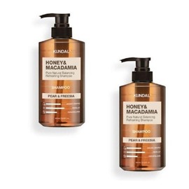 Kundal Honey & Macadamia Nature Shampoo Pear & Freesia 500ml x 2 Moist and fragrant hair care shower bath - basic / 쿤달 허니 앤 마카다미아 네이처 샴푸 페어앤프리지아 500ml x 2개 촉촉한 향기로운 헤어케어 샤워 목욕 - 기본