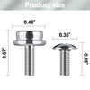 Universal Helmet Facemask Screw Kit - 12Pcs for Ice Hockey,