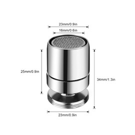 DEANKEJI 360° Tap Aerator, Stainless Steel Aerator Tap 24 mm, Silver, Suitable for Families, Hotels, Public Institutions