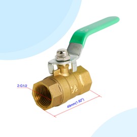 Aopin Ball Valve Brass G 1/2" Female x G 1/2" Male Valve Shut Off for Water, Oil and Gas Fluid, Ball Valve with Vinyl Handle Suitable for PEX, Copper, HDPE 1 Pcs