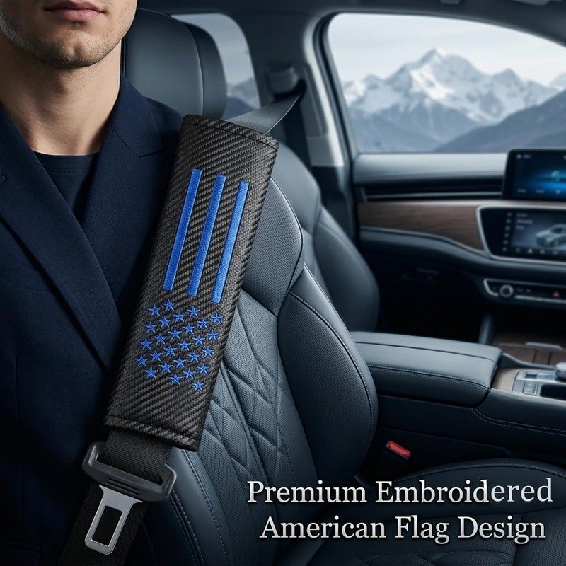 2PC Car Seat Belt Covers Pads,Seat Strap Pads,Royal Blue