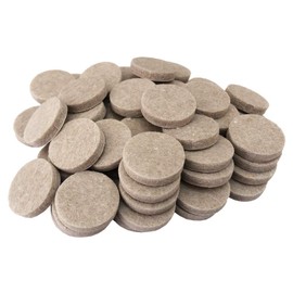 Lansonee Pack of 48 Furniture Felt Pads Heavy Duty Self Stick Furniture Pads for Hardwood Floors Protection 25mm Round Beige