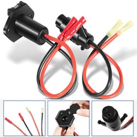 TG-Auto Marine Boat Trolling Motor Plug Socket Set 2-Wire 8 Gauage 12V ,14366-6, 14365-6