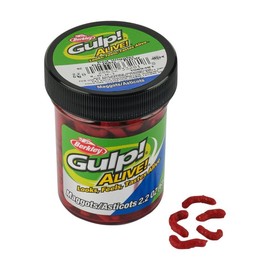 Berkley Gulp! Alive! Maggot Fishing Bait, Red Wiggler, Extreme Scent Dispersion, Great Replacement for Live Maggots, Ideal for Panfish, Trout, and More