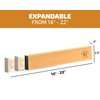 4 Pack Drawer Dividers Bamboo 2.6" High, 16-22" Adjustable Drawer
