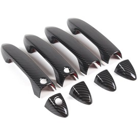 car-king888 ABS Carbon Car Door Grab Handle Trim Protective Cover For Honda Pilot 2015-2022