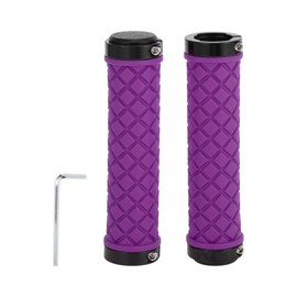 TUCKBOLD Bike Handlebar Grips Covers 128mm Long Lightweight | Bicycle End Grips Protector Purple 1 Set