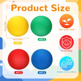 Tapvai 12 Stück Softbälle Kinder, 6 cm Durchmesser, Schaumstoffball aus Eva Material, Schaumstoffbälle, Schaumstoff Ball für Indoor Spiele und Familienaktivitäten für Jungen und Mädchen