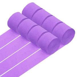 PATIKIL Crepe Paper Streamers, 8 Rolls 656ft Rainbow Streamers for Party Decorations Wedding Ceremony Birthday Indoor Decorations, Light Purple