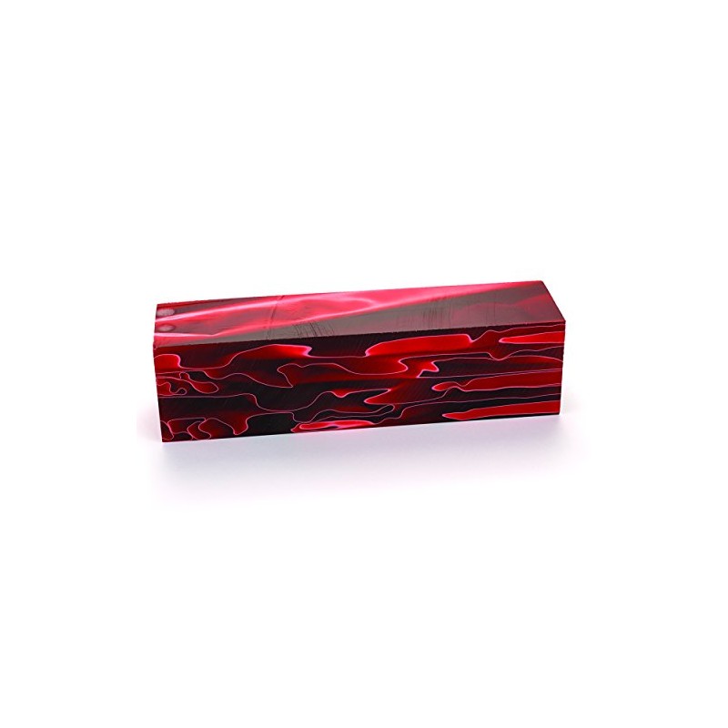 WoodRiver Acrylic Turning Stock Ruby Waters 1-1/2" x 1-1/2" x