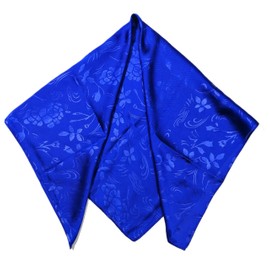 Shanlin - Bufandas cuadradas con estampado floral de color sólido (27.5 x 27.5 pulgadas), Azul Real, 27.5" x 27.5"