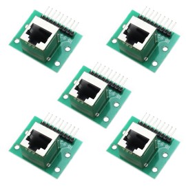 CEMYDEYO Pack of 5 RJ45 Connector Breakout Board 8 Pin Network Connector to Screw Terminals Adapter Test Board with PCB Board (Vertical Female)