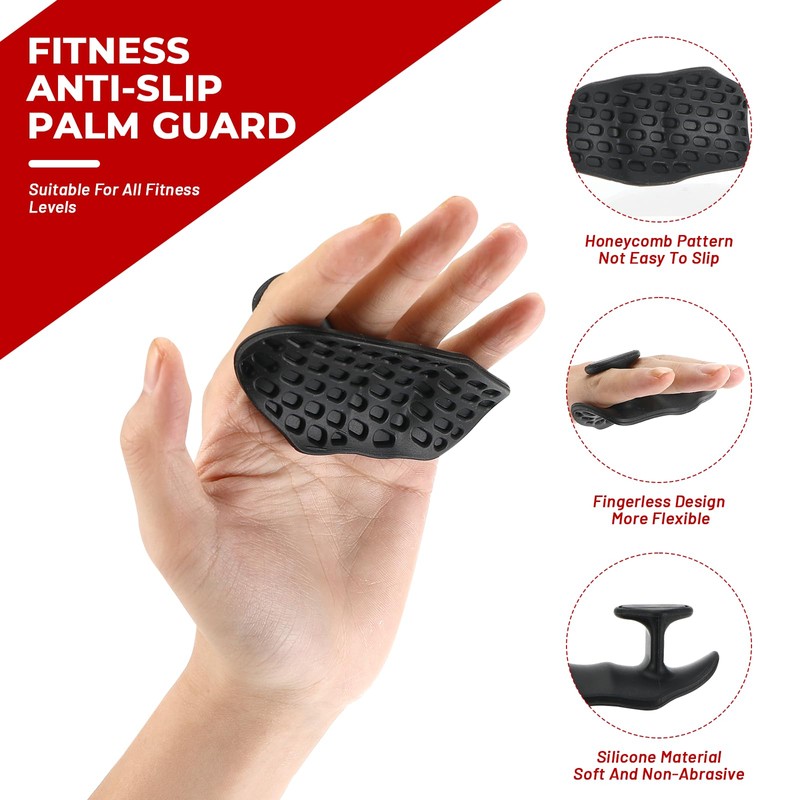 Ledebouk 1 Paar Anti Rutsch Gym Grips, Anti Rutsch Fitness