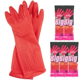 [Fool Love] Mommy Son rubber gloves red extra large XXL 5 pairs [Mr. Kitchen] / [바보사랑] 마미손 고무장갑 빨강 특특대 XXL 5켤레[미스터키친]