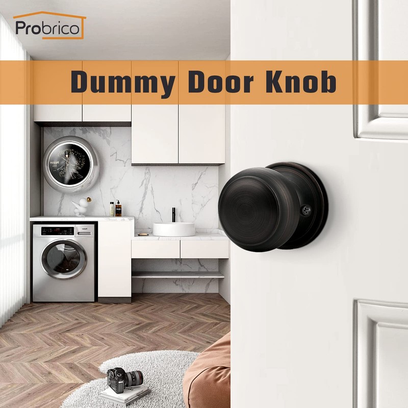 Probrico Dummy Door Knobs Half Door Handles for Closet French