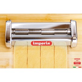 Imperia Simplex Classic Line Pasta Machine Accessory, 100% Made in Italy, Manual, 12mm Ribbon, 32mm Pappardelle, 100% Chrome-plated Steel Rollers, Kitchen Accessory for Fresh Pasta