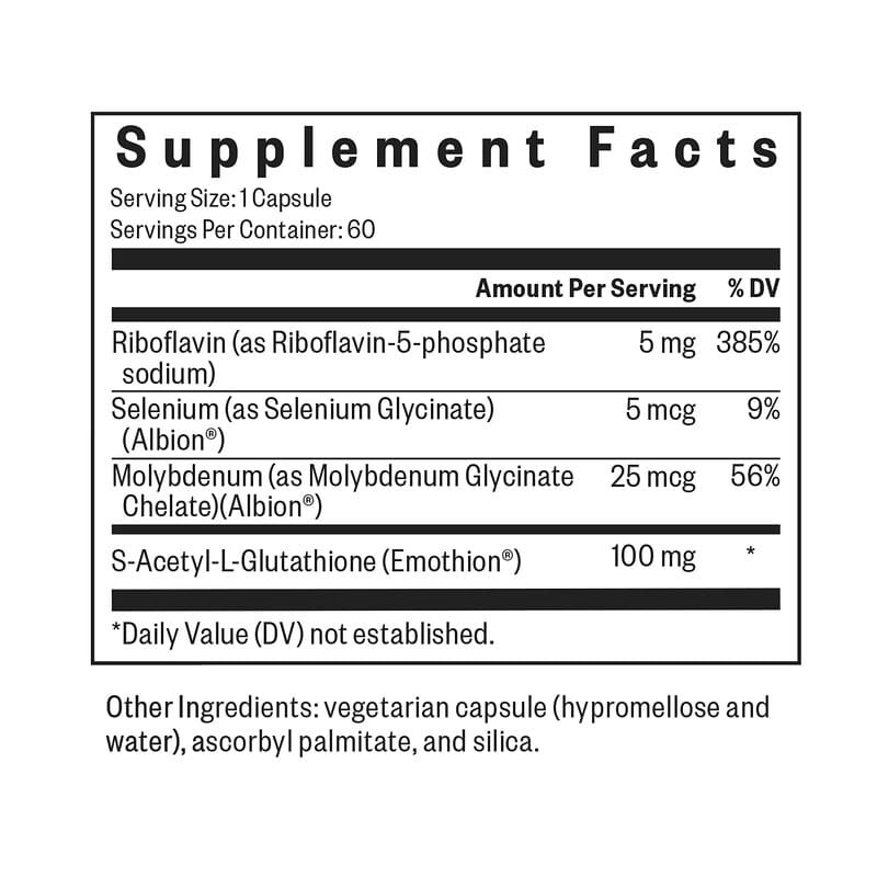 Seeking Health High-content S-Acetyl Glutathione Plus Whitening with CoFactors, 60