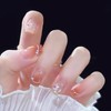 SEMTIM Nail Tips, 24 Pieces, Medium, Short, Round, False Nails,