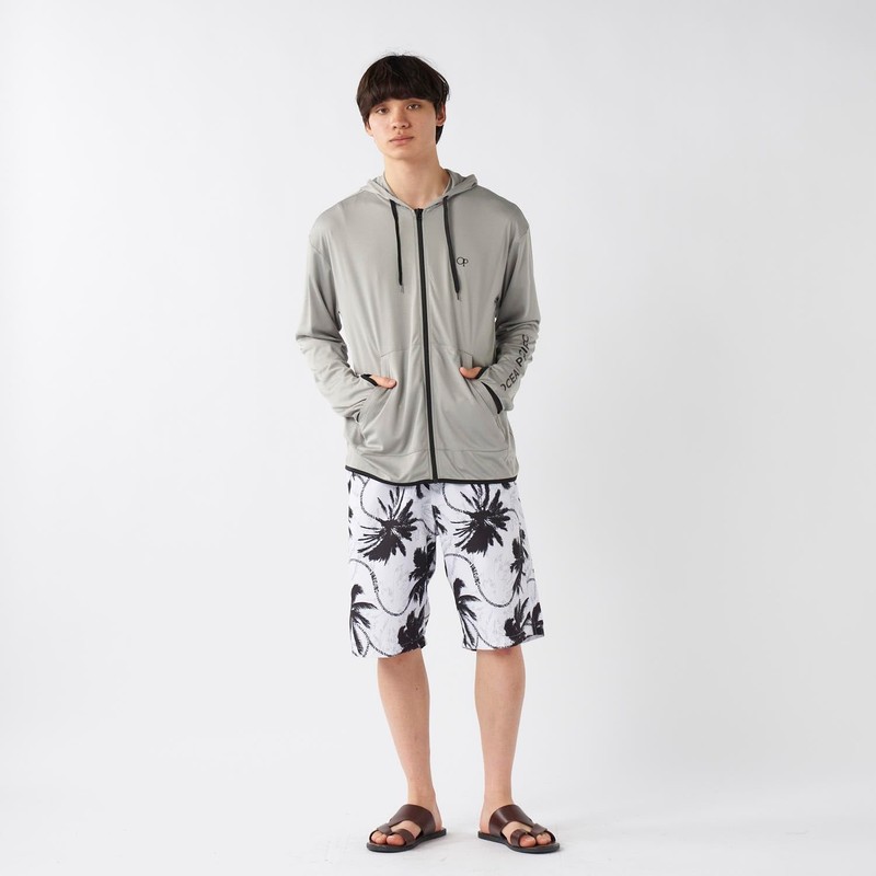 Ocean Pacific 515460 Men's Rash Guard UV Protection Hoodie, Plain,