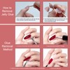 24 PCS French Ripple Flower Long Press-on False Nails Wearable