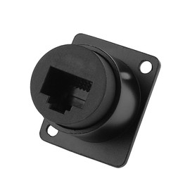 icepc RJ45 Cat6 Socket D-Type Module Shielded Industrial Panel Mount Bulkhead Female/Female Feed Thru Coupler Signal IP67 Waterproof Connector Network Ethernet Extension Interface Adapter