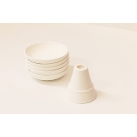 MOA feteli (moafetexi) Good Luck onto Salt Set is salt set < > 素焼ki Plate 5 Small Ones with