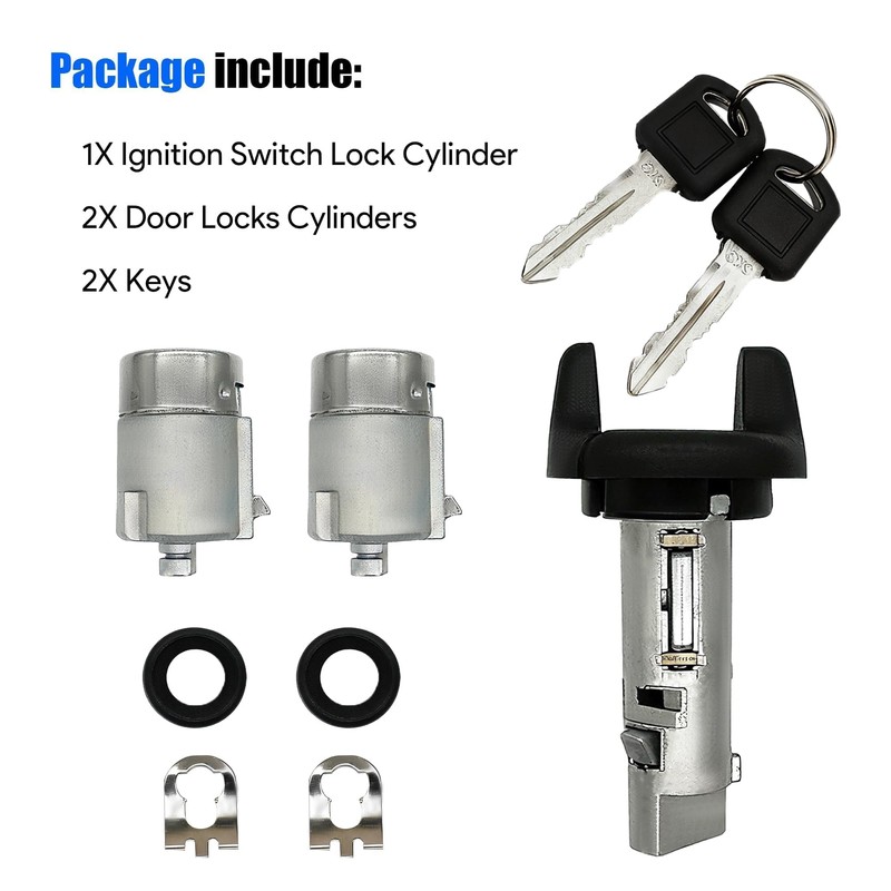 Ignition Switch Lock Cylinder and Door Lock Cylinder Set with