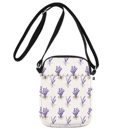 JNIAP Lavender Crossbody Bag Lavender Lover Gifts Lavender Bouquet Crossbody Purse Lavender Travel Bag, Lavender Cb